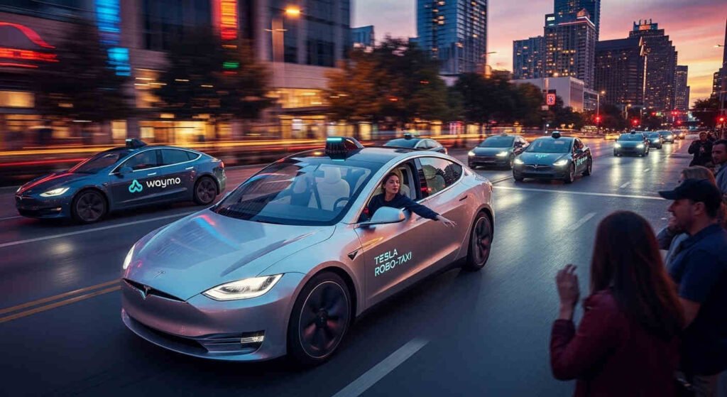 Ruas de Austin com Táxis sem Motorista
