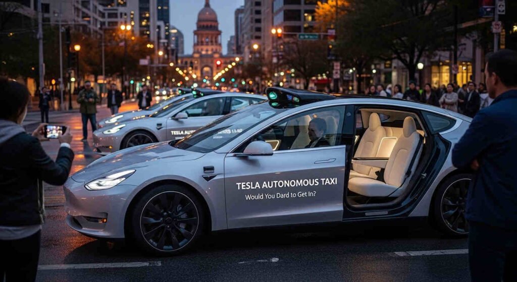 Ruas de Austin com Táxis sem Motorista
